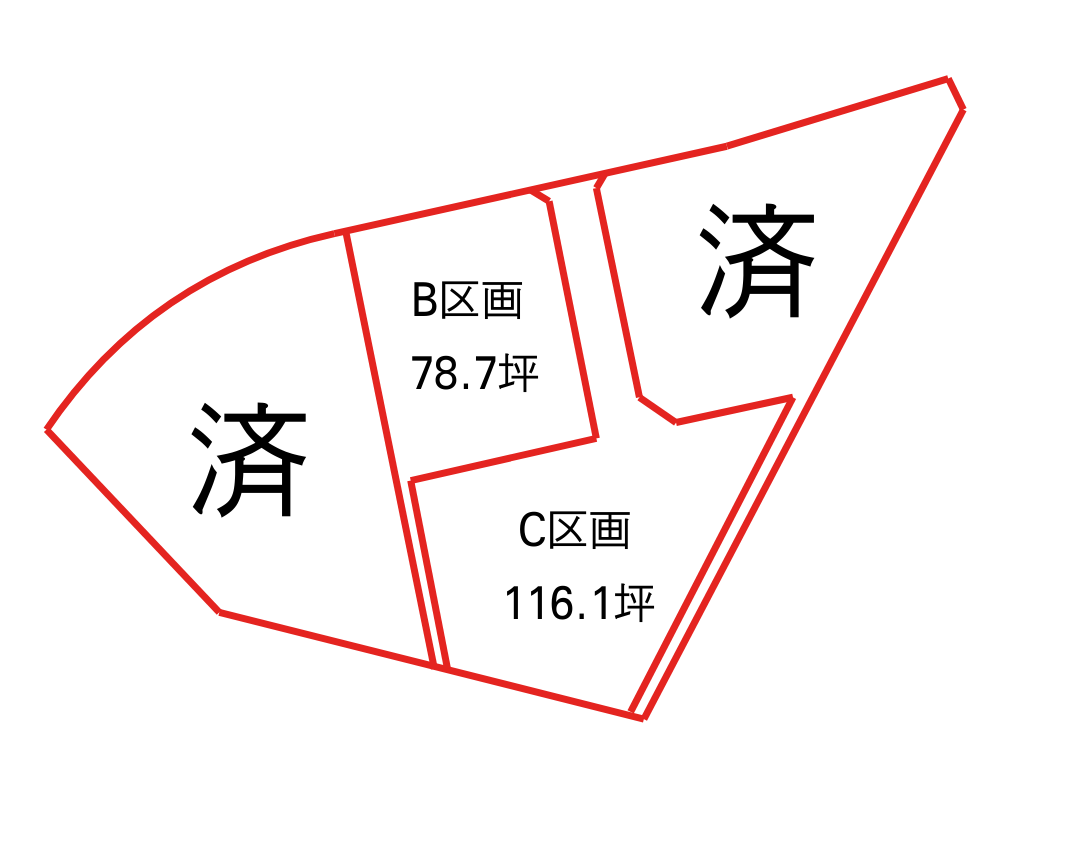 [売地]北群馬郡榛東村大字広馬場 4区画